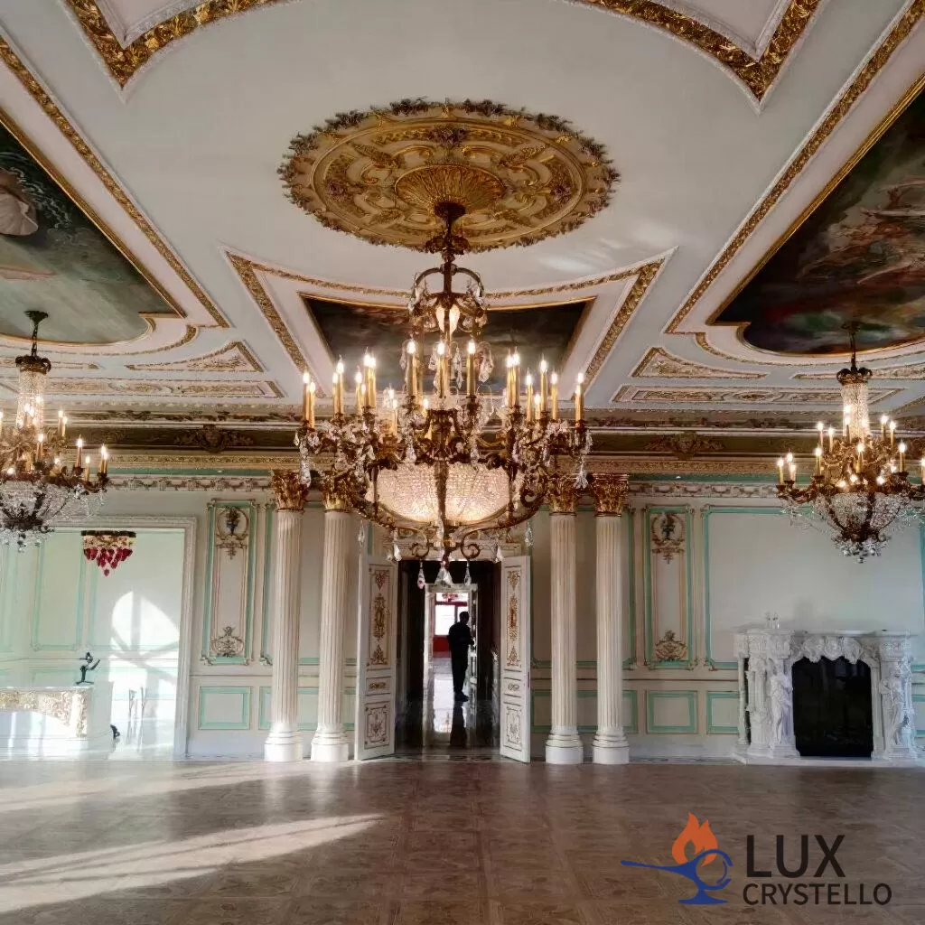 large crystal chandelier