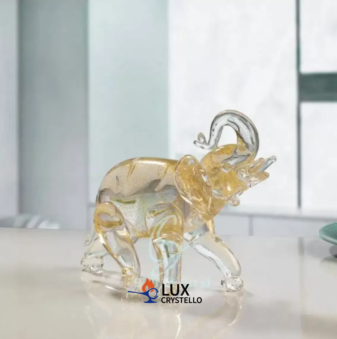 gold foil glass animal ornaments gold foil glass animal ornaments