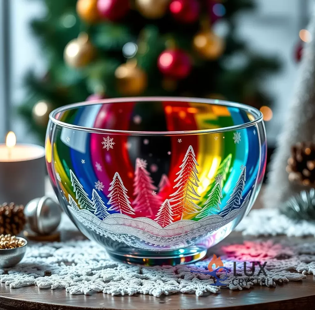 Christmas-themed glass tableware Christmas-themed glass tableware