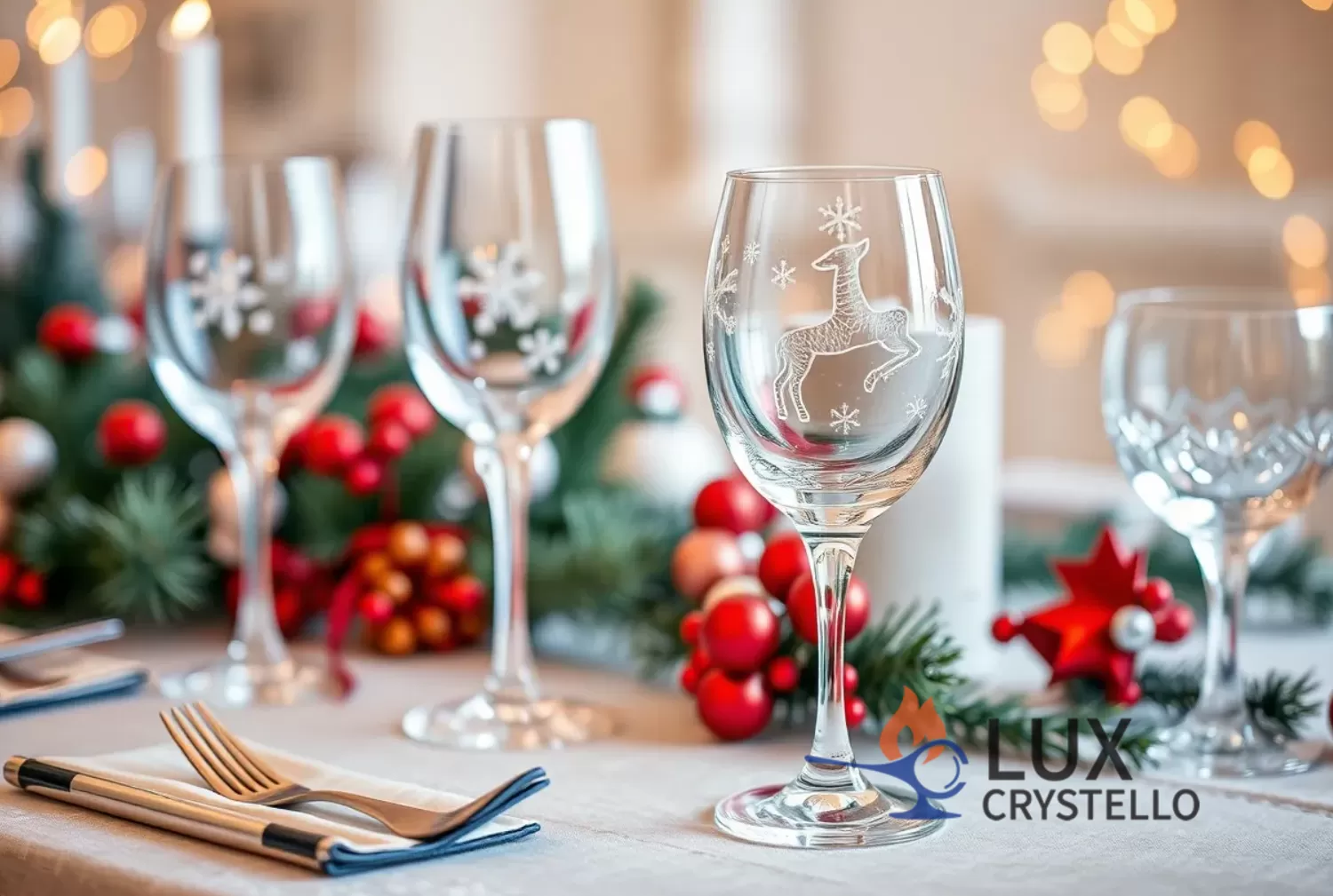 Celebrate the Holidays in Style with Christmas-Themed Glass Tableware