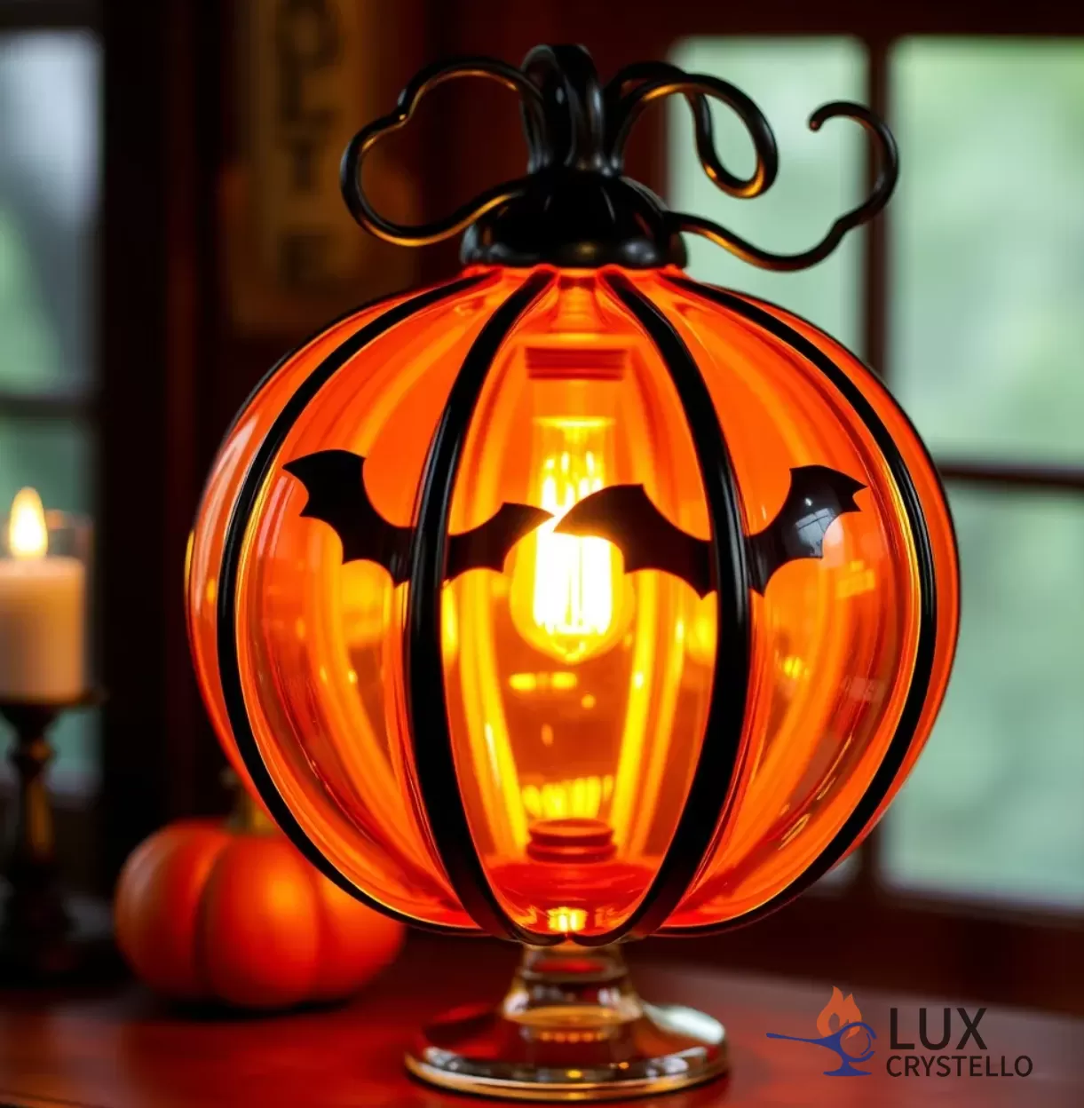 Halloween glass pumpkin lampshade Halloween glass pumpkin lampshade