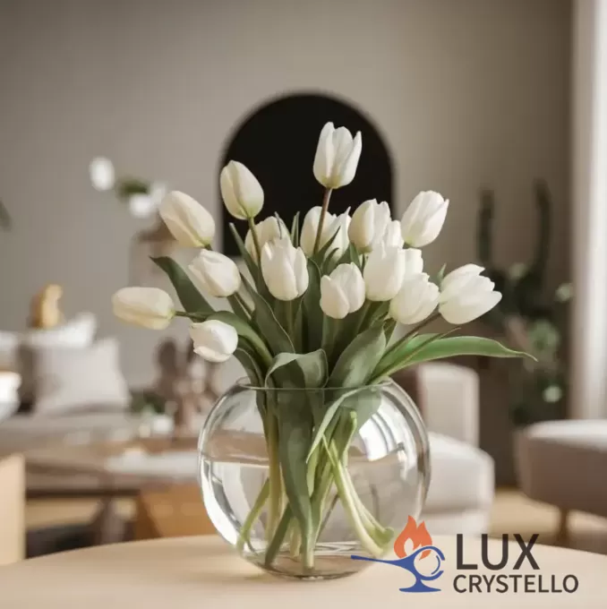 Luxcrystello Spherical Glass Vase Shaping Process