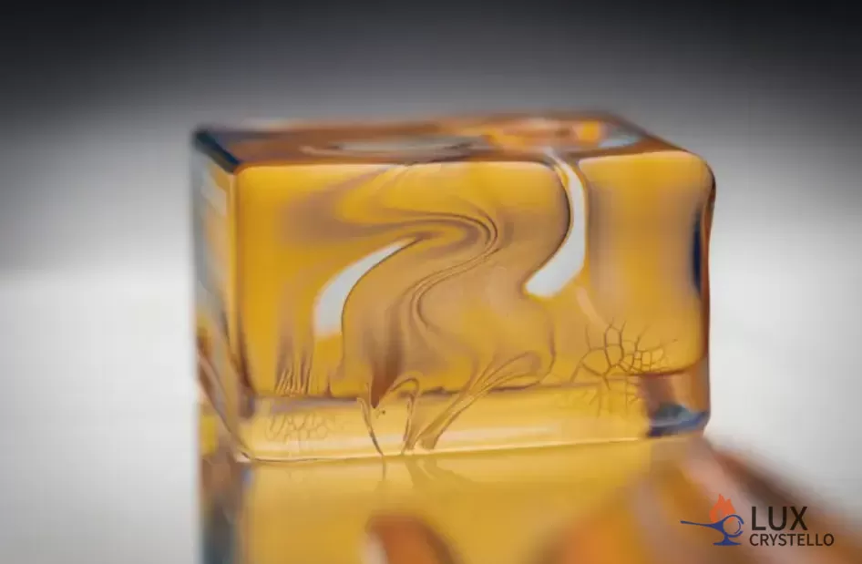 hot-melted glass brick texture processing