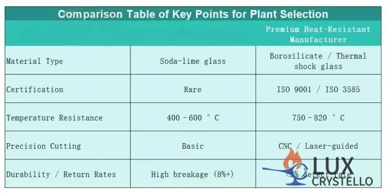 Comparison-Table-of-Key-Points-for-Plant-Selection Comparison-Table-of-Key-Points-for-Plant-Selection