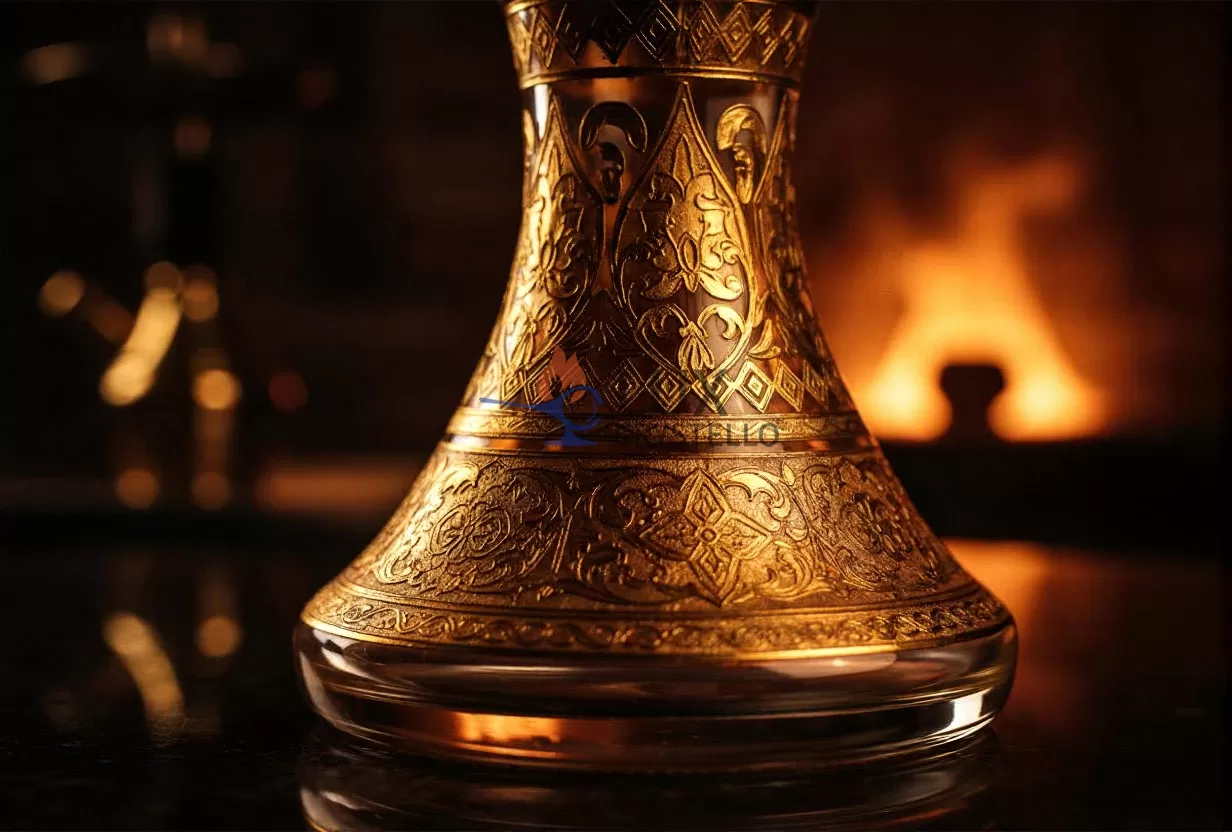 Refined Radiance — The Art of Gilded Enamel Hookah Bases